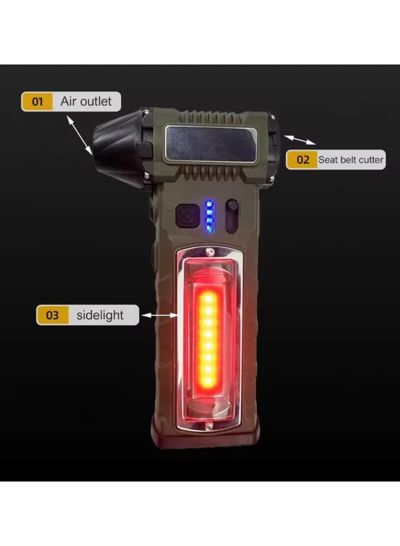 BlueFire 130000RPM Turbo Jet Fan Handheld Electric Air Blower | High-Power Brushless Motor Compressed Air Duster & Hair Dryer | 52m/s Wind Speed | Rechargeable Dual 21700 Batteries | Car Drying, Cleaning, Camping & Emergency Tool - Image 4